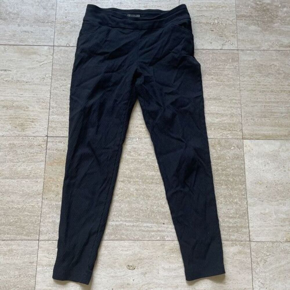 Versona Women Black‎ Casual Stretchy Waffle Pants Size 4